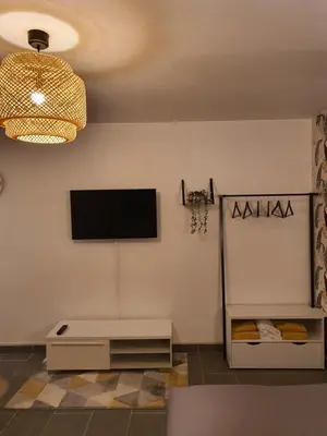 Télévision ou salle de divertissement dans l'établissement CocooningSpace tout équipé + parking privé