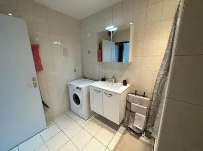 Salle de bains dans l'établissement Les cerisiers