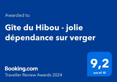 Certificat, récompense, panneau ou autre document affiché dans l'établissement Gîte du Hibou - jolie dépendance sur verger