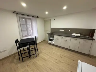 Cuisine ou kitchenette dans l'établissement Le luron