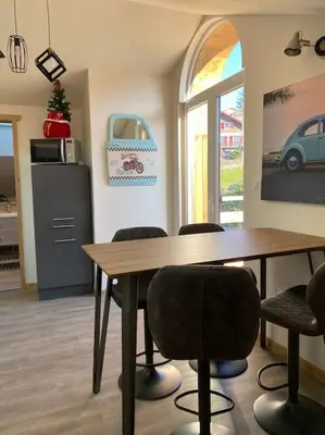 Cuisine ou kitchenette dans l'établissement Le Martin Pêcheur - Appartement