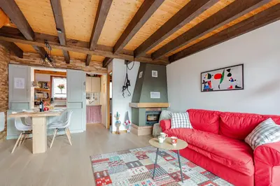 Coin salon dans l'établissement Kioné - duplex avec terrasse