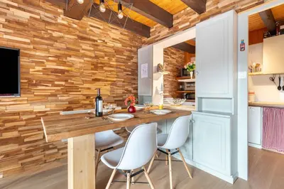 Cuisine ou kitchenette dans l'établissement Kioné - duplex avec terrasse