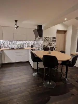 Cuisine ou kitchenette dans l'établissement Gîte Chez Yann