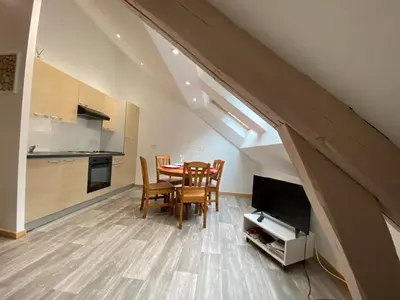 Cuisine ou kitchenette dans l'établissement Le cosy de la vologne