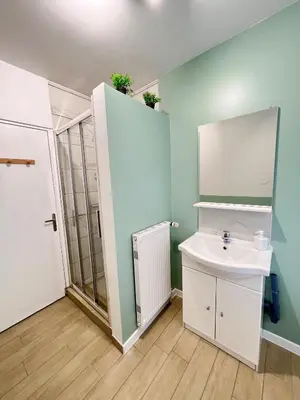 Salle de bains dans l'établissement Cosy 0 , Mulhouse centre