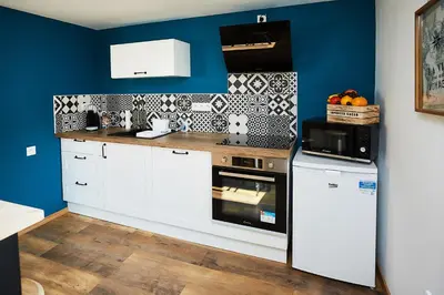 Cuisine ou kitchenette dans l'établissement Appartement Ezean belfort ville