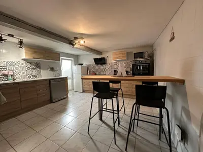 Cuisine ou kitchenette dans l'établissement Gîte au Giessen - Loft