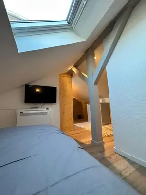 Télévision ou salle de divertissement dans l'établissement Le Wickram
