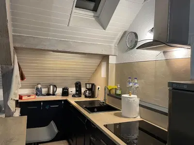 Cuisine ou kitchenette dans l'établissement Loft avec jardin