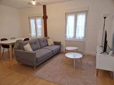 Coin salon dans l'établissement Appartement Le Grillenbreit