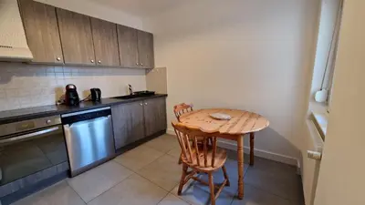 Cuisine ou kitchenette dans l'établissement Appartement Le Grillenbreit