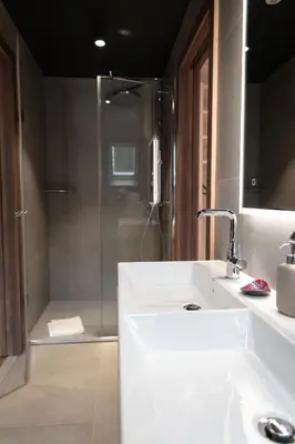 Salle de bains dans l'établissement Terre de Sapins