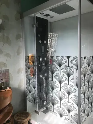 Salle de bains dans l'établissement Au temps suspendu