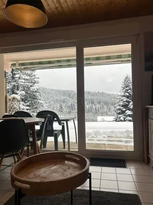 Vue générale sur la montagne ou vue sur la montagne depuis l'appartement