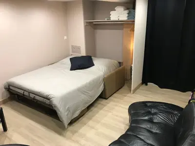 Un ou plusieurs lits dans un hébergement de l'établissement Paisible logement tout équipé pour 1 à 6 personnes
