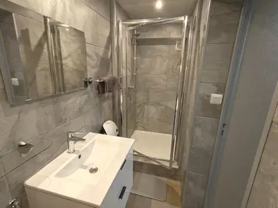 Salle de bains dans l'établissement Au Jardin d'Edel Gîtes Centre Alsace