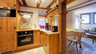 Cuisine ou kitchenette dans l'établissement Remparts de Riquewihr - Le Petit Loup