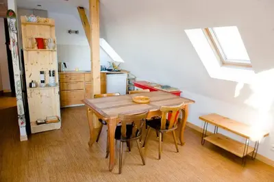 Cuisine ou kitchenette dans l'établissement Gite Staufen