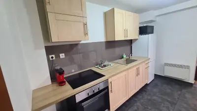 Cuisine ou kitchenette dans l'établissement Selestat entre Colmar et Strasbourg