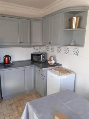 Cuisine ou kitchenette dans l'établissement Coquet appartement 6 personnes avec jardin