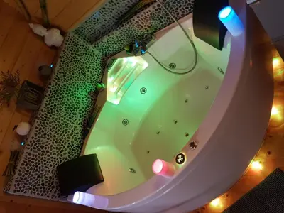 Salle de bains dans l'établissement Nature et spa