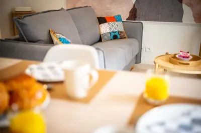 Coin salon dans l'établissement Le 54-GregIMMO-Appart'Hôtel
