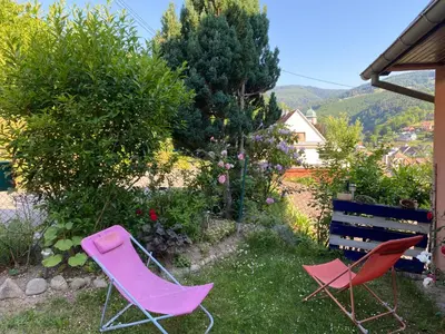Vue générale sur la montagne ou vue sur la montagne depuis l'appartement