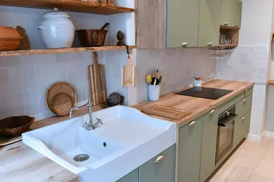 Cuisine ou kitchenette dans l'établissement L'harmonie des Tanneurs